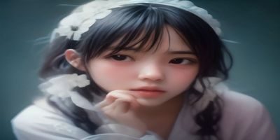 义母散华动漫男主角义的角色立绘，青年男性形象，眼神中透露出倔强与迷茫并存的气质