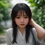 王梦琪资源编辑头像，女性形象，背景为电脑屏幕